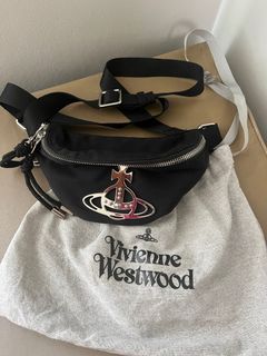 Original Vivienne Westwood Women's Black Hilary Nylon Mini Bumbag / belt crossbody