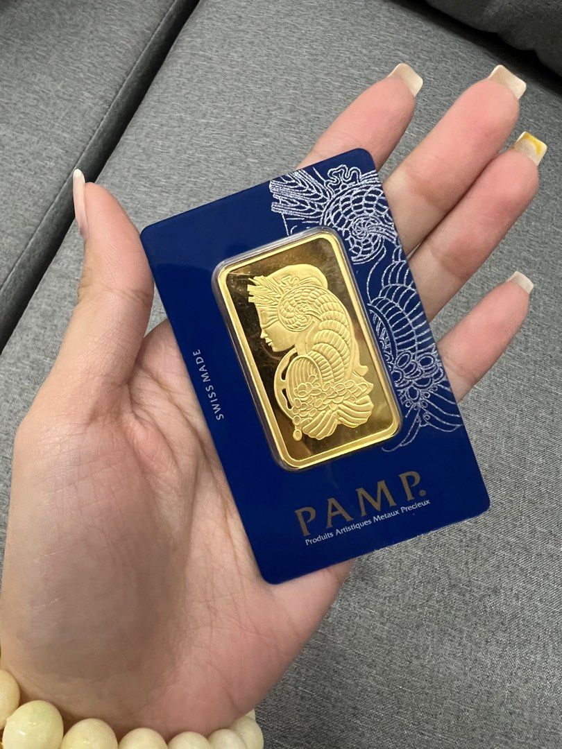 PAMP 50grams GOLD BAR (Category: Currency) located in Taguig. Submitted by aaustriaaa (Listing ID 1211099123, Image 1). Description: 24k PAMP SUISSE GOLD BAR 50grams .