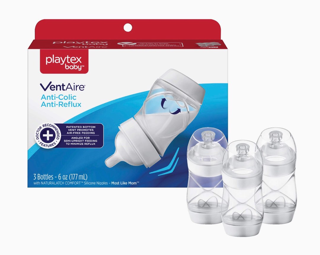 Playtex Baby Ventaire Bottle, Helps Prevent Colic & Reflux, 6 Ounce Bottles,  3Count, Babies & Kids, Nursing & Feeding, Breastfeeding & Bottle Feeding on  Carousell