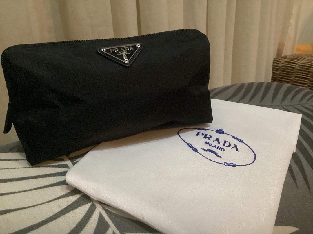 Prada Cosmetics Bag, Luxury, Bags & Wallets on Carousell