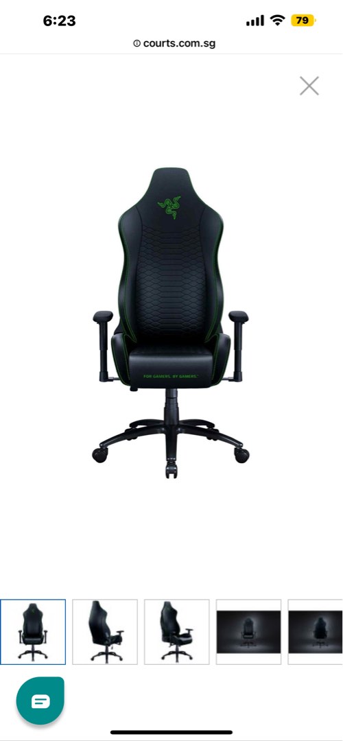 Ruzer Type R Chair RAZER RZ38-02840100-R3U1 ISKUR X-ERGONOMIC GAMING CHAIR, Furniture ...