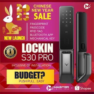 🔥READY STOCK🔥 LOCKIN S30 PRO BLUETOOTH SMART DIGITAL DOOR LOCK - INSTALL BY SAMSUNG LOCK INSTALLER