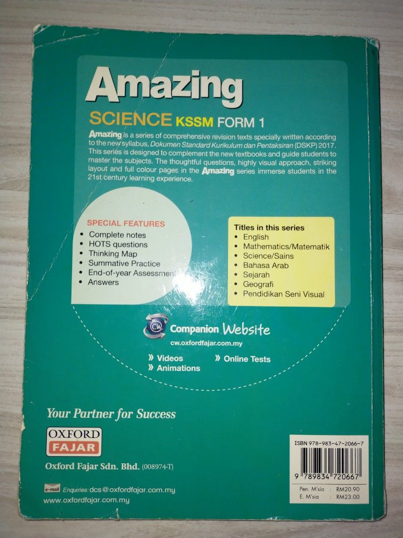 Reference Book Science Form 1, Hobbies & Toys, Books & Magazines ...
