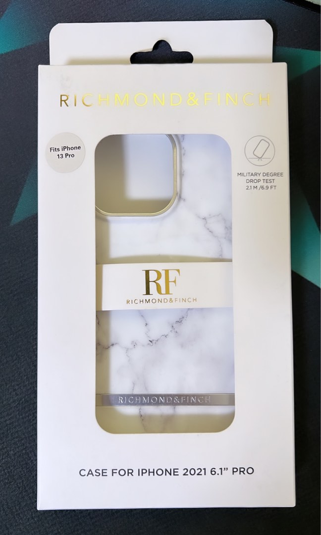 Richmond & Finch RF White Marble Case For iPhone 13 Pro, Mobile Phones