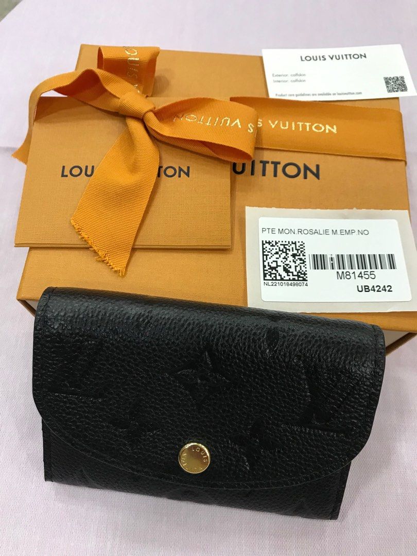 Louis Vuitton Rosalie Coin Purse Black Monogram Empreinte