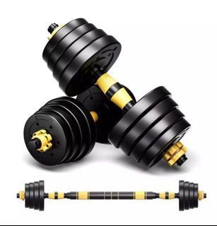 [SALE] Dumbbell Set Adjustable Exercise Weight Plates Dumbbells Barbell Convertible Gym Set