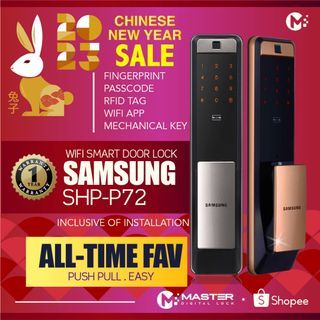 🔥SAMSUNG SHP-DP609 NOW UPGRADED TO P72 Wifi Digital Door Lock