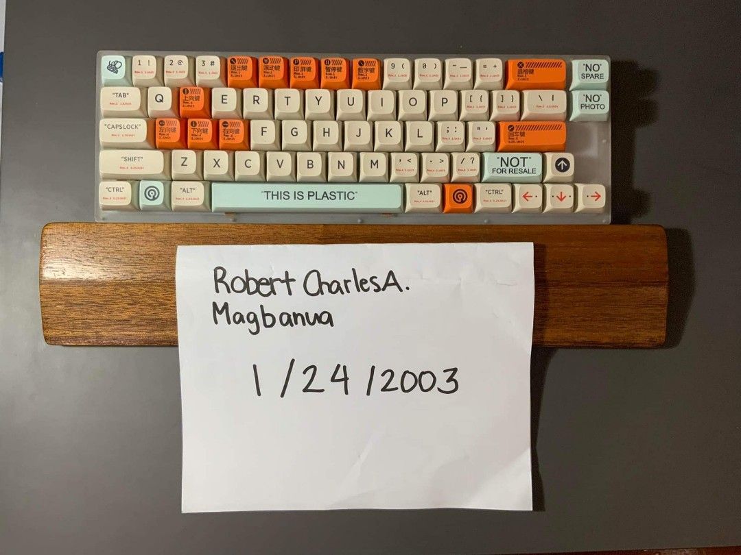 [Selling] Gamakay K66 acrylic (Category: Computer Keyboard) located in Quezon City. Submitted by bitoytoy (Listing ID 1211173490, Image 1). Description: [Selling] Gamakay K66 acrylic ₱ 2,450 9/10 condition. Hot-swappable (supports 3/5 pin switches). 65 yellow switches and 1 Akko wine white switch (tactile) on space. Both were lubed with krytox 205g0. Stabilizers holee modded and lubed with dielectric grease Comes with a set of PBT Xda profile "pl