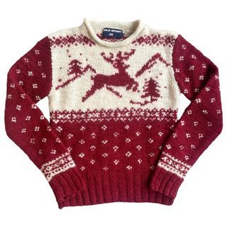 sweater polo ralph lauren red reindeer winter christmas polo sport cardi cardigan polo