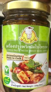 Thai Boy Chilli Paste with Sweet Basil Leaves 230g Vegan Gluten Free