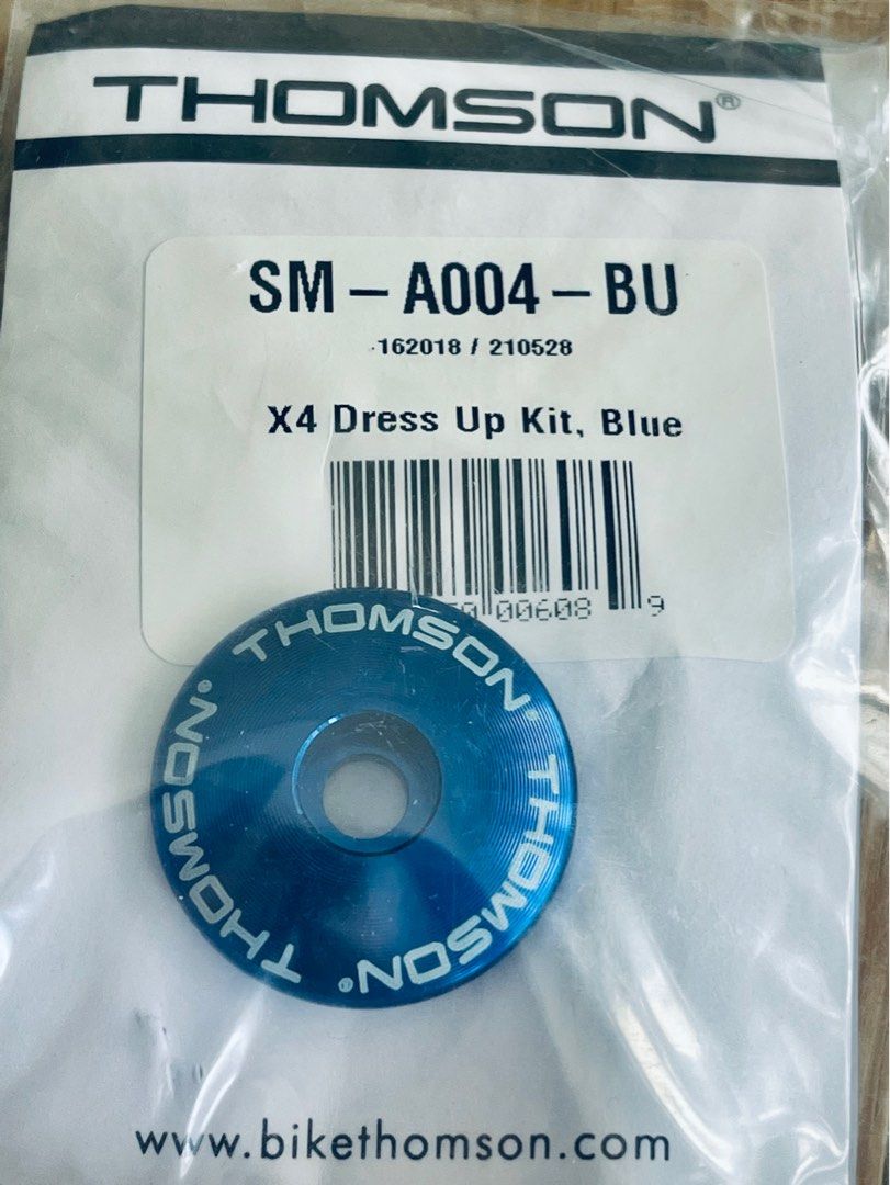 Thomson X4 stem Dress Up Kit, BLUE, Sports Equipment, Bicycles & Parts