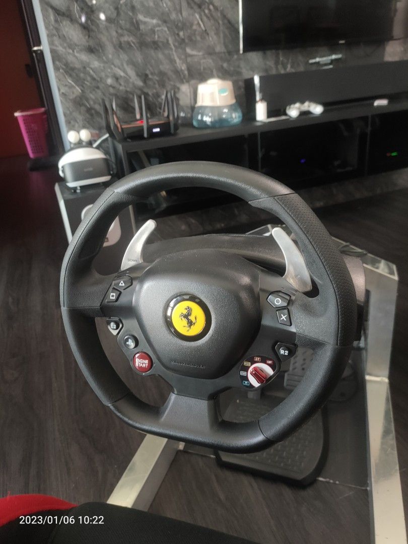 Thrustmaster T80 - Ferrari 488 GTB Edition with setup., Video Gaming, Gaming Accessories, on Carousell