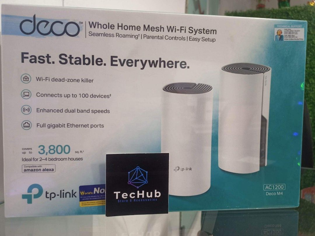TP-Link Deco M4 (2 Pack) AC1200 Dual Band Whole Home Wireless Mesh