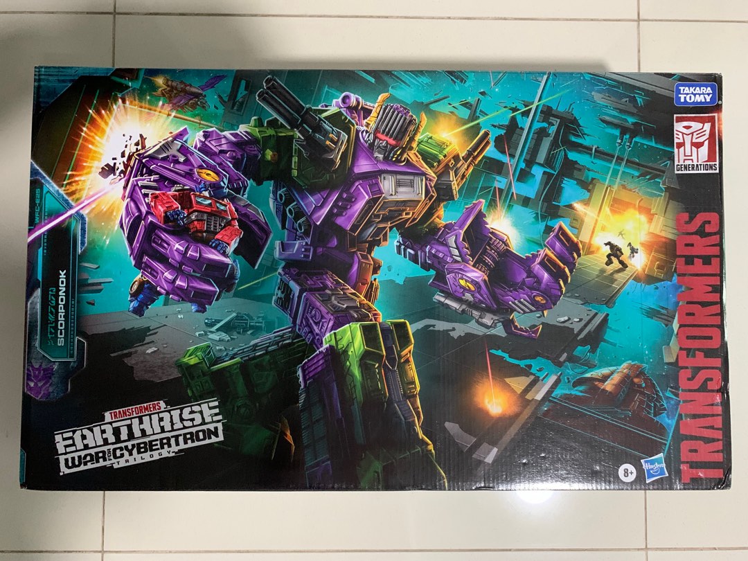 Transformer war for cybertron legends trypticon, earthrise scorponok, siege omega supreme and