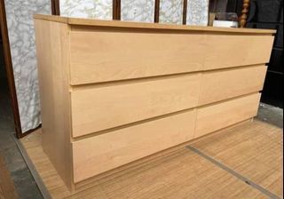 TV rack with 6 drawers 63 l x 19 w x 31 h
