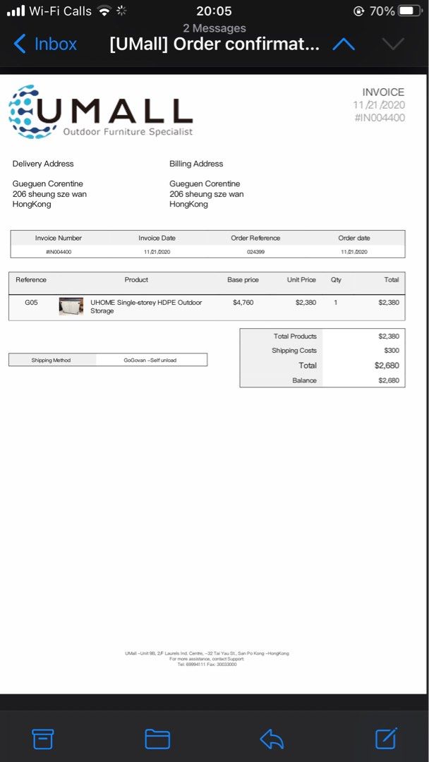 U MALL single storey Outdoor storage, 傢俬＆家居, 戶外家具 Carousell