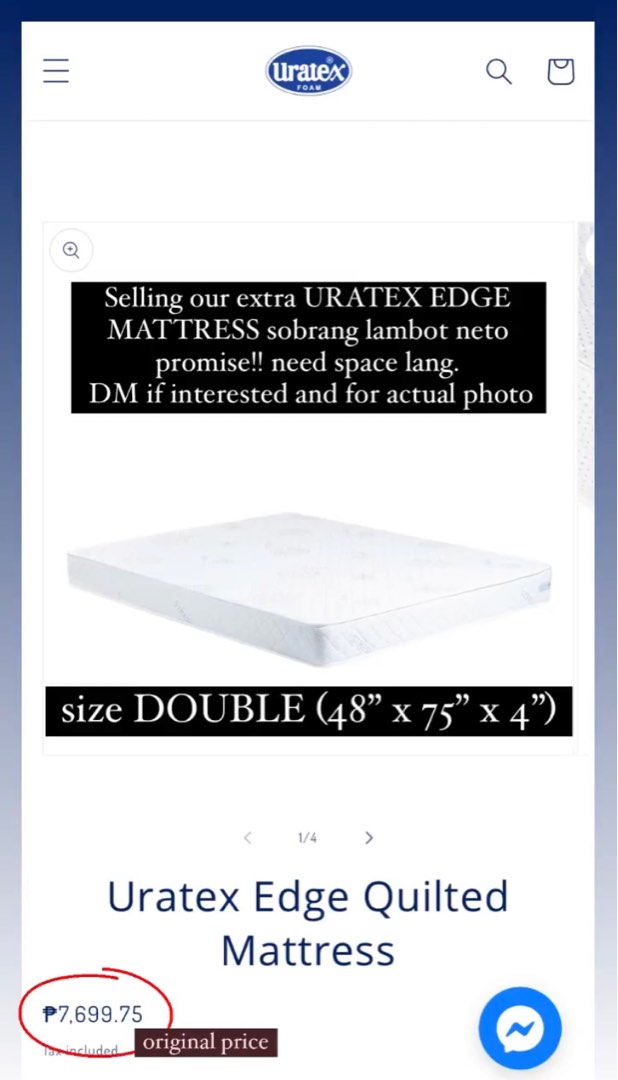Uratex Edge Quilted Mattress, Furniture & Home Living, Furniture, Bed