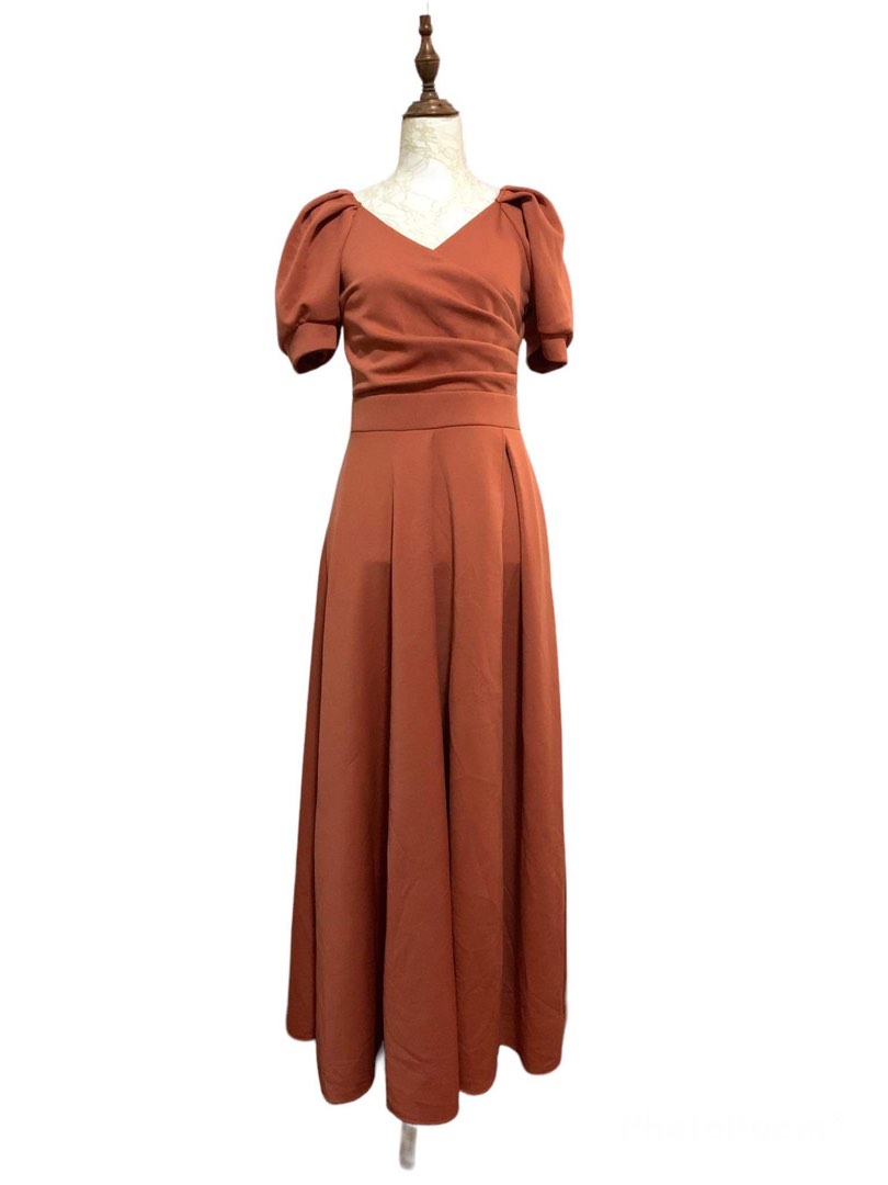 Used Formal Dress In Rust Color Large Size Women s Fashion Dresses used-formal-dress-in-rust-color-large-size-women-s-fashion-dresses