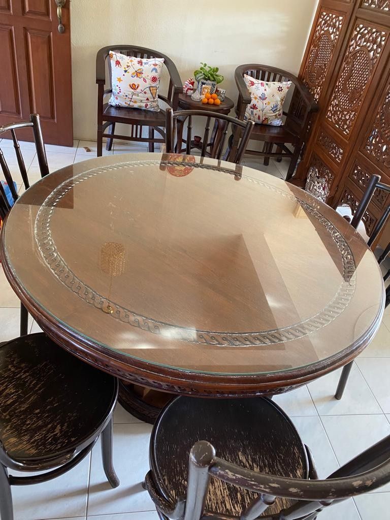 Wooden dining table olx top