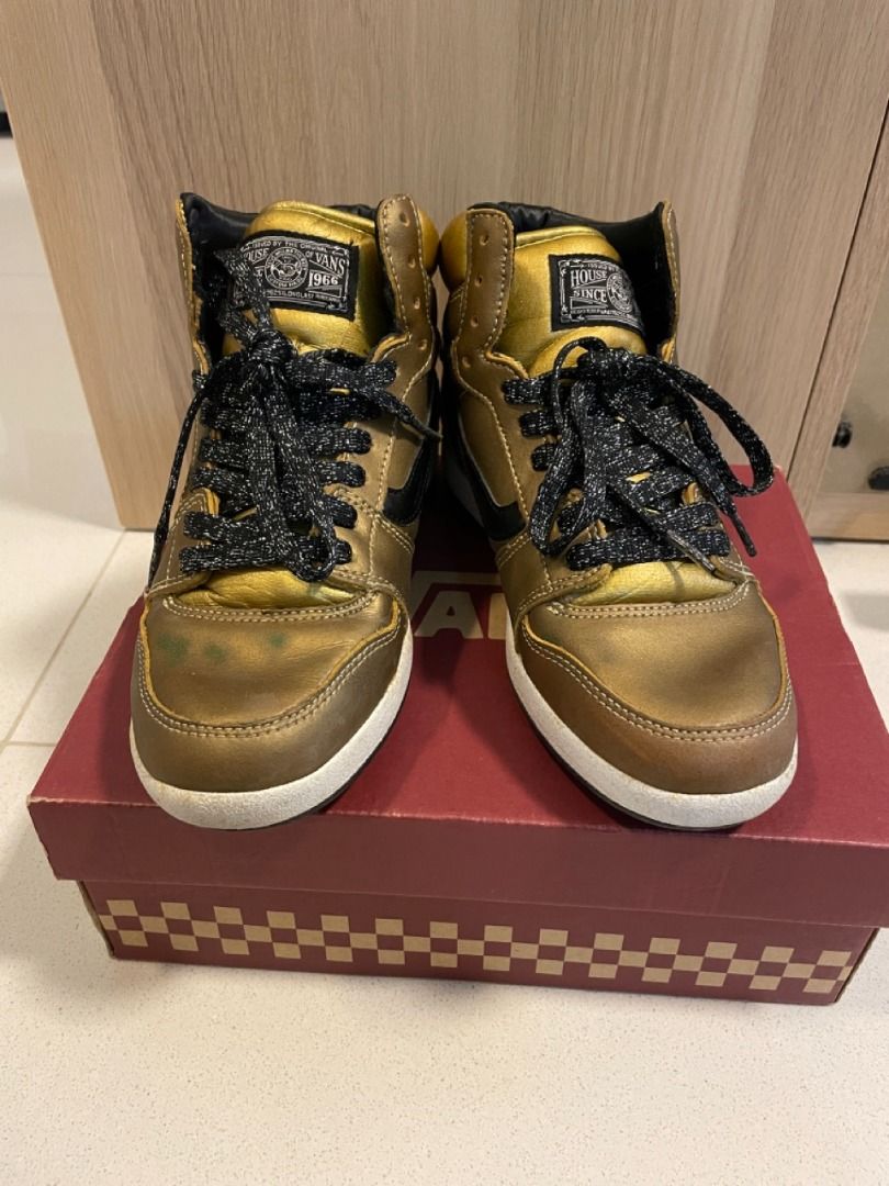 Gold discount vans womens