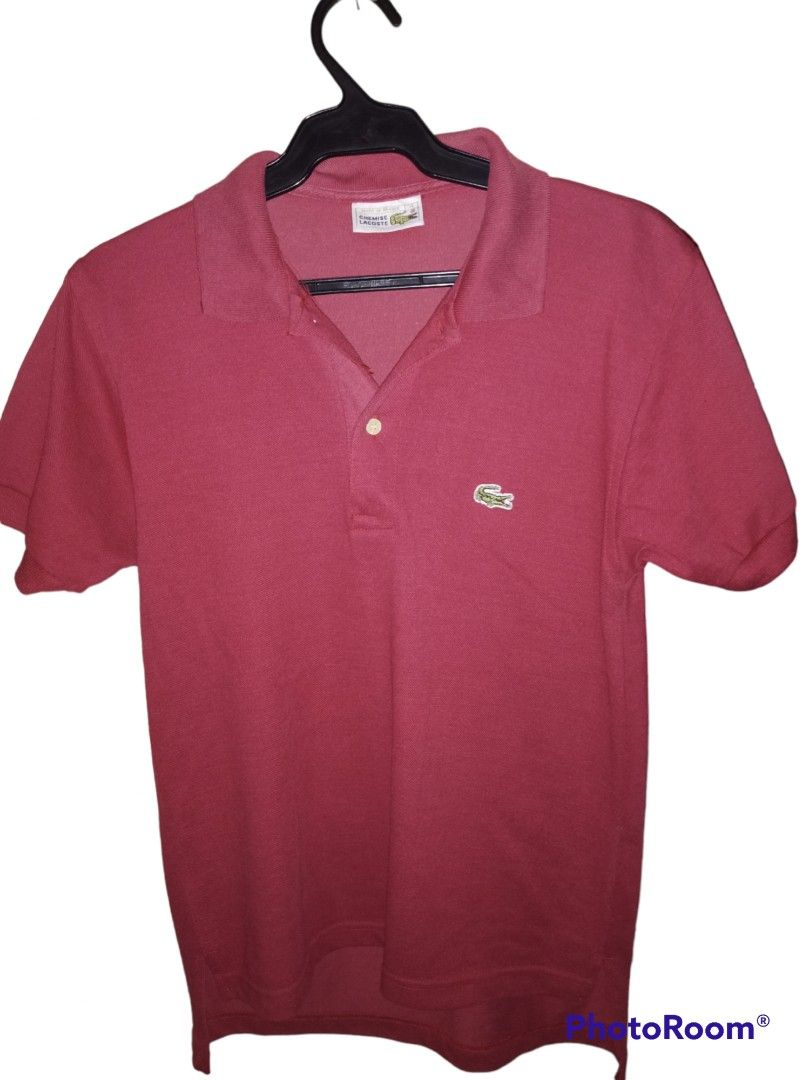 ORIGINAL VINTAGE CHEMISE LACOSTE POLO SHIRT CLASSIC RED COTTON