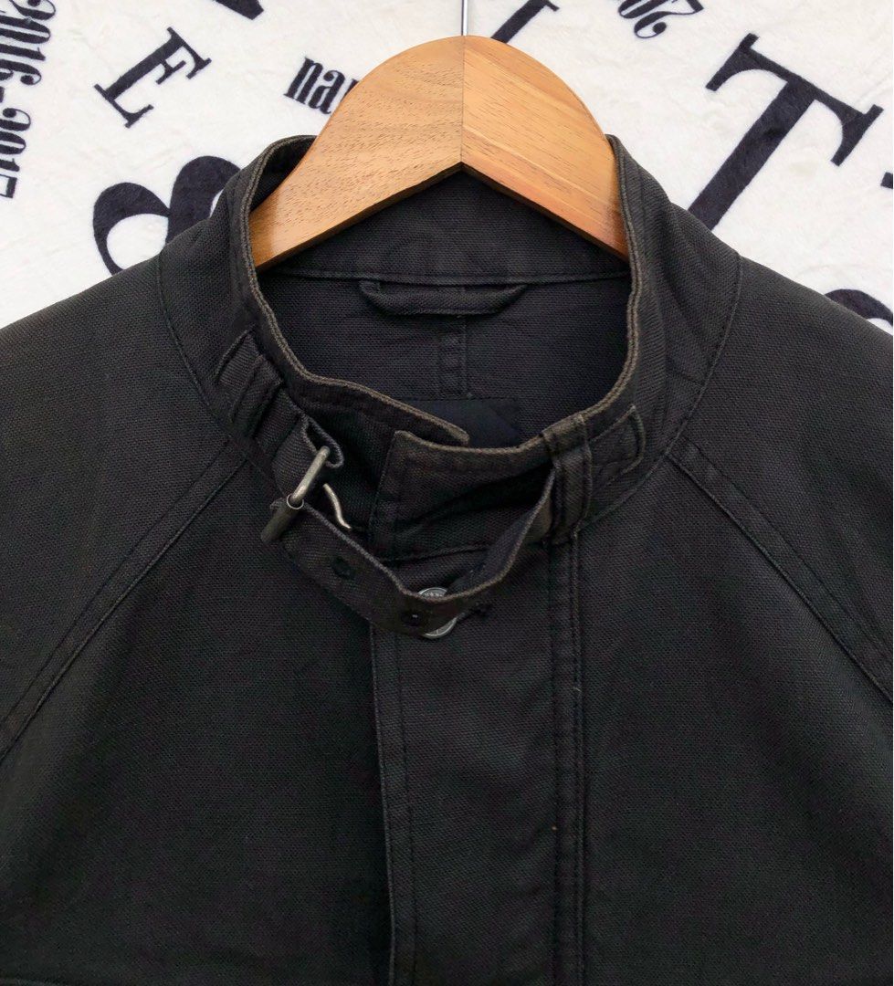 Vintage On Board Denim Military Punk Jacket, Men's Fashion, Coats