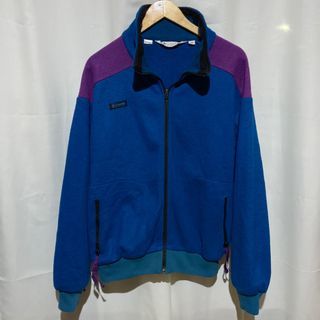 Vintage Teal Fleece Columbia Zip Up Jacket