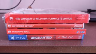 Persona 5 royal, Witcher 3, super mario party, uncharted switch ps4 games for sale