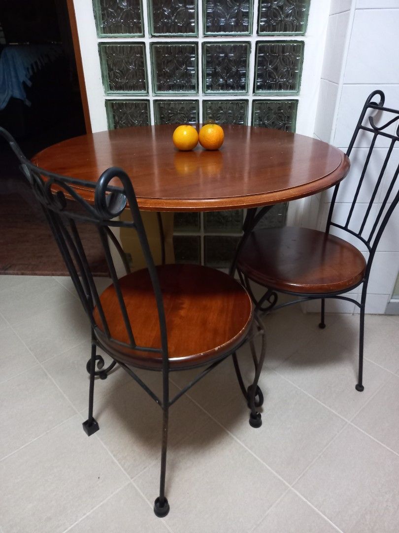 metal windsor table and chair set