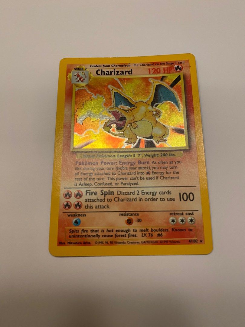 charizard holo 1st edition pokemon card base set 4 102 Charizard Holo 4/102 (Wizard, Pokemon 1999) ** PSA Graded 5 **| Bitz &  Buttons main image 0