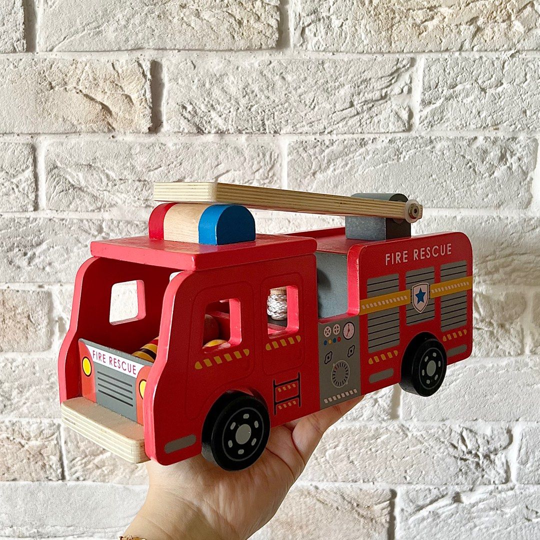 Kmart wooden top fire truck