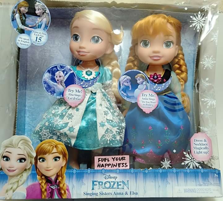 14 Inches High Disney Frozen Anna And Elsa Dolls From Jakks Pacific They Light And Sing Hobbies 6808