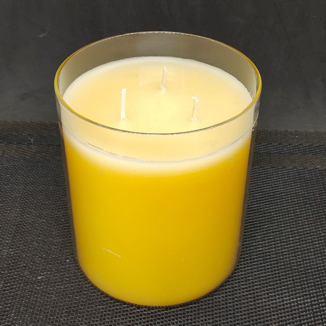 3 Wick Scented Candle in Large Glass Vessel (680g) No Label