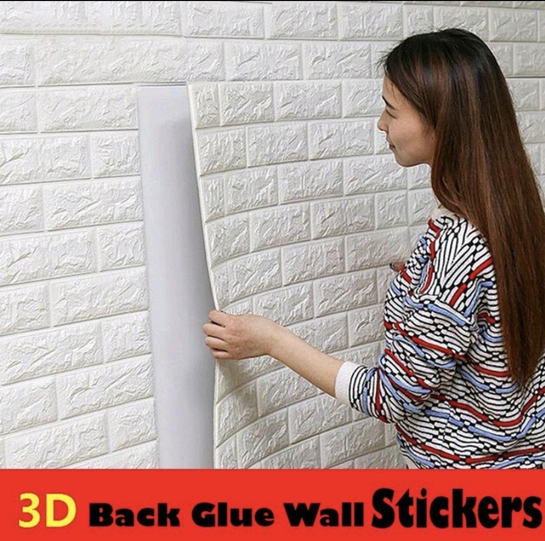 3D Wallpaper Sticker 70cmx39cm, Furniture & Home Living, Home Decor
