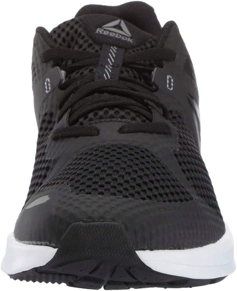 Reebok black and store white running shoes