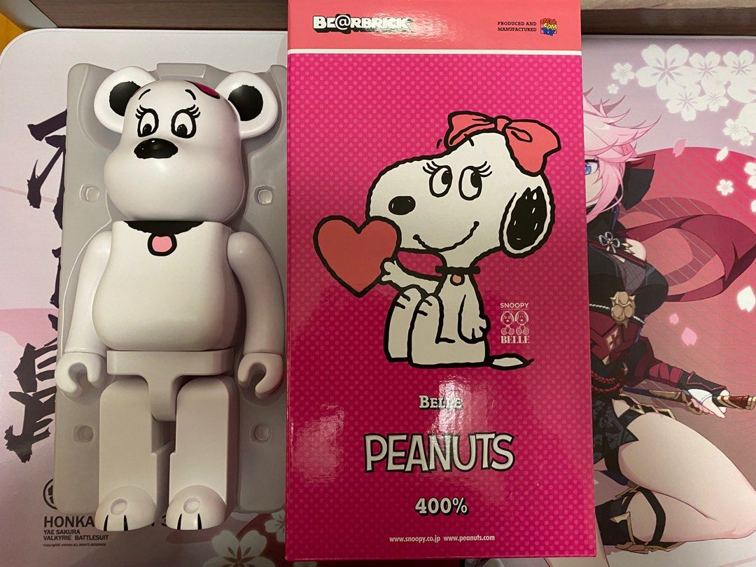 拆檢未擺bearbrick belle 400% peanuts medicom toy be@rbrick snoopy