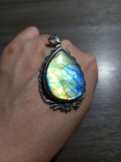 靚 拉長石 復古 大水滴 吊墜 G14064240106391681110