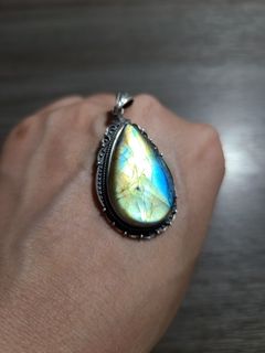 靚 拉長石 復古 水滴 吊墜 G14064240106418049110