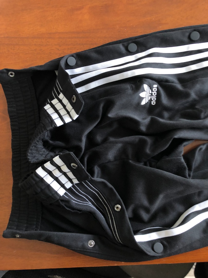 Adidas Originals Full Length Side Button Pants Black S Men s