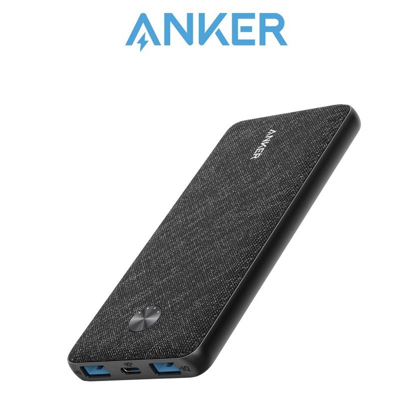 Anker iPhone charger head, usb c to lightning cable and power bank