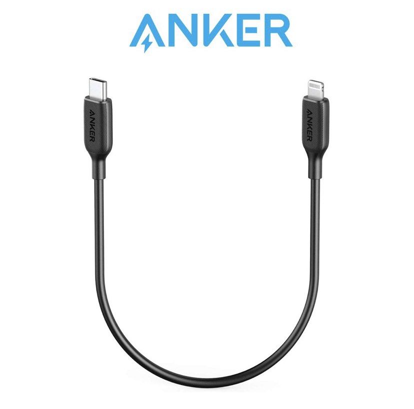Anker iPhone charger head, usb c to lightning cable and power bank