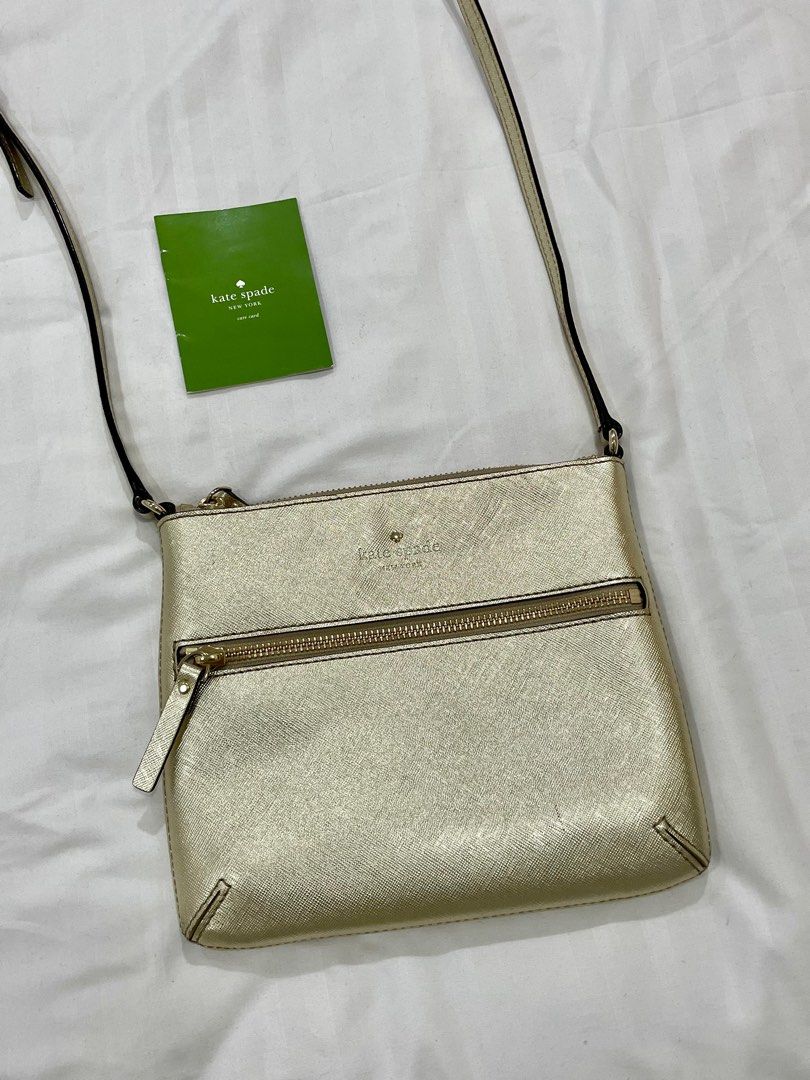 FLASH SALE Authentic Kate Spade Gold Sling Bag, Luxury, Bags & Wallets on  Carousell