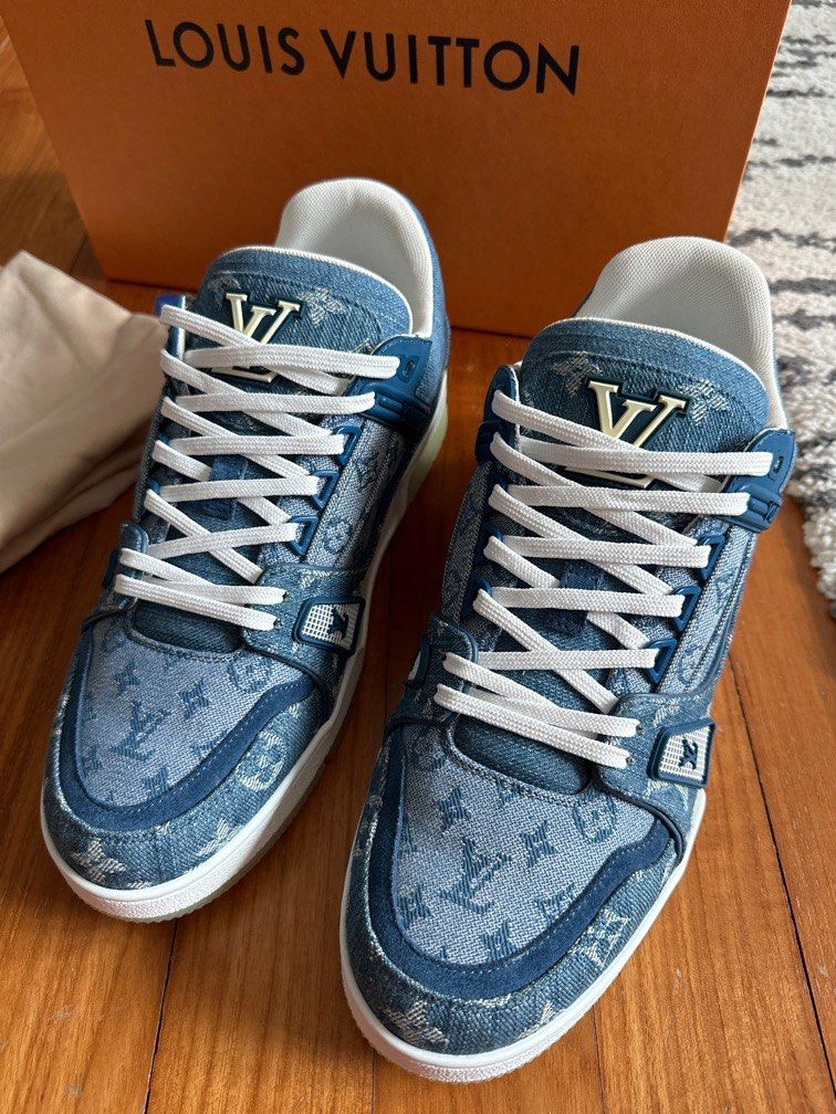 Louis Vuitton Monogram Denim Sneakers - Size 9 / 39 (SHF-21671