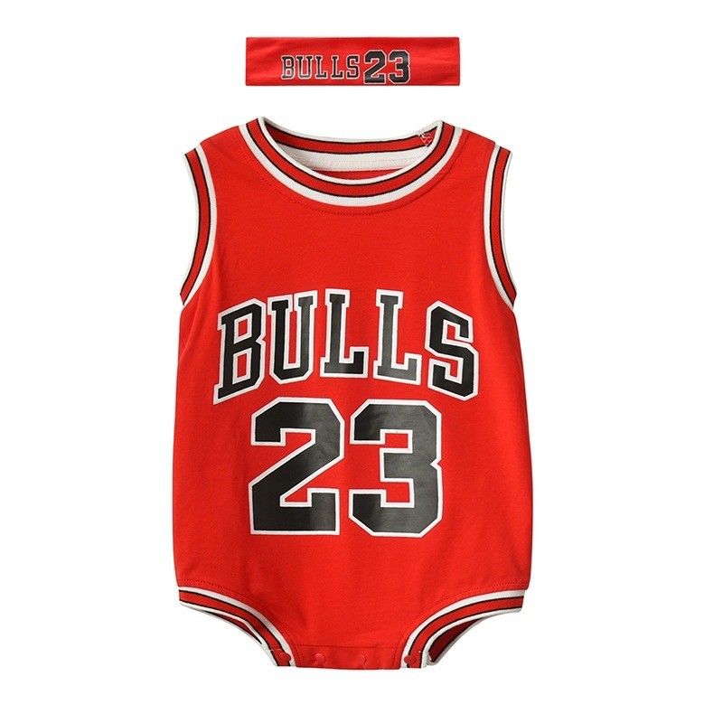 Chicago Bulls Baby Romper Bodysuit Michael Jordan #23 Loose Sleeveless  Basketball Jerseys for Boys Girls 6-30 Months comfortable clothes-red_12  size: Buy Online at Best Price in UAE 