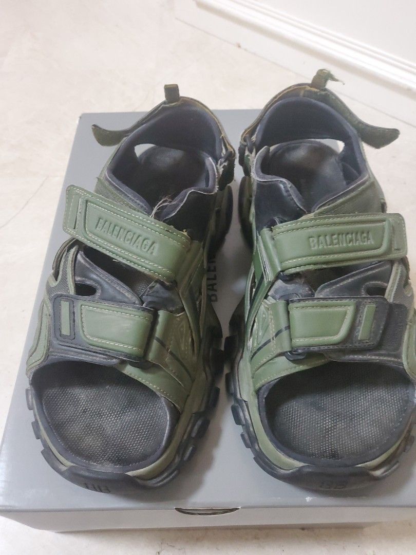 Balenciaga sandals olive clearance