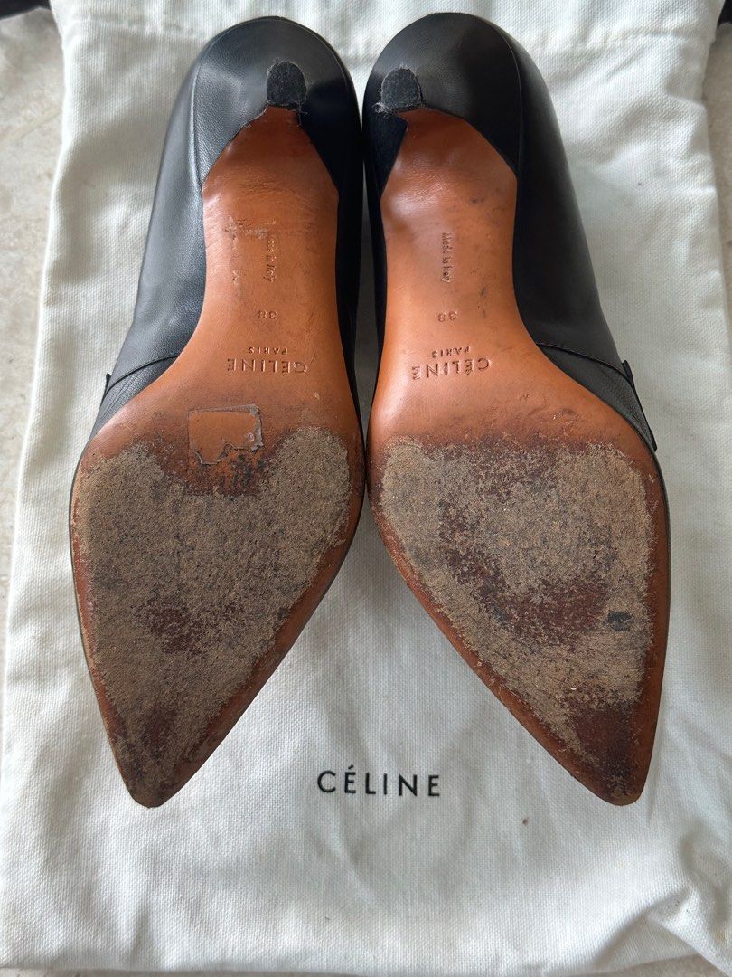 Celine cheap white heels