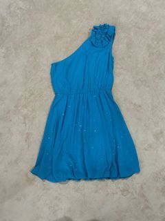 Blue One Shoulder Dress
