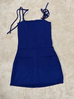 Blue Spaghetti Strap Dress