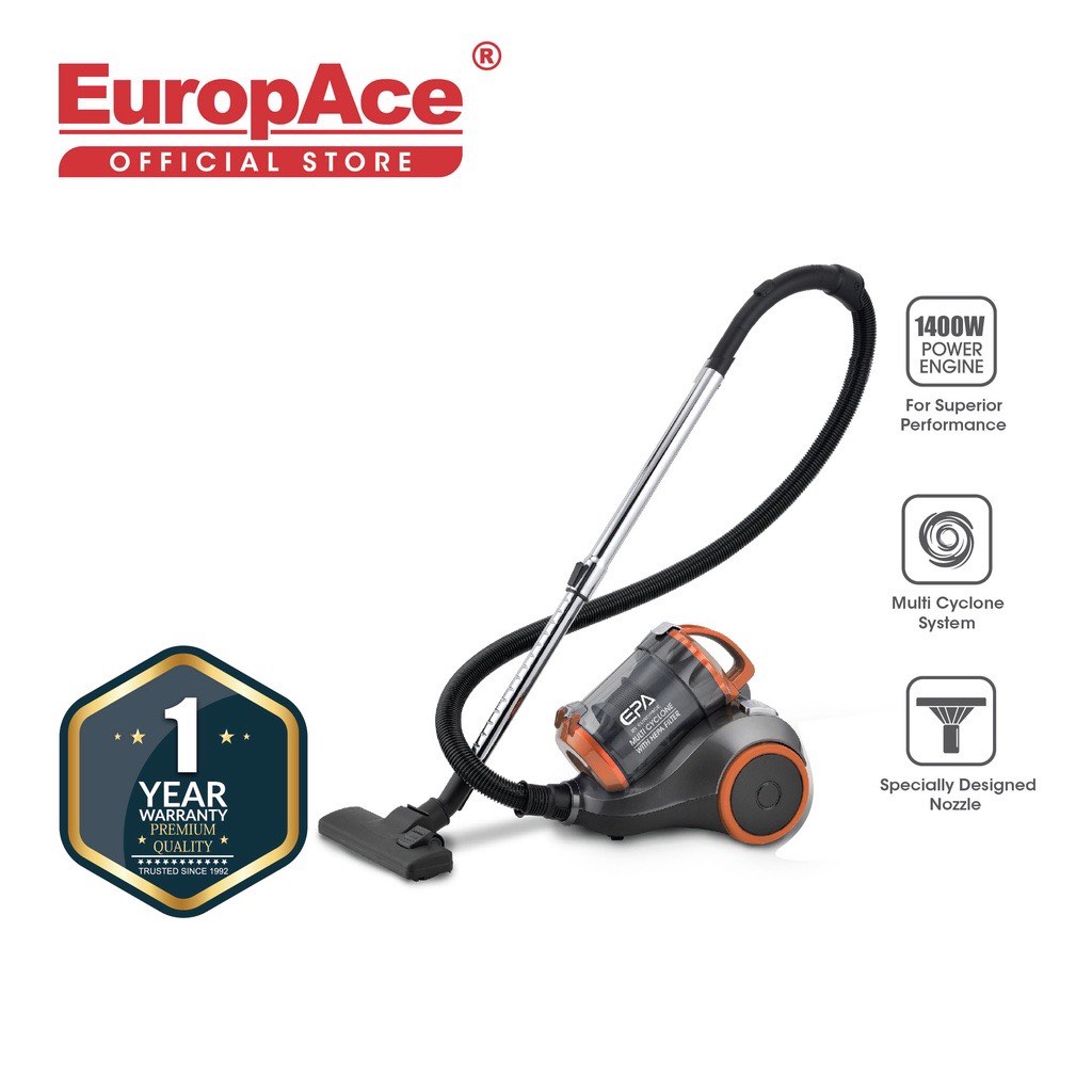 BN EuropAce EVC 1150V 22000PA MultiCyclone Bagless Canister Vacuum