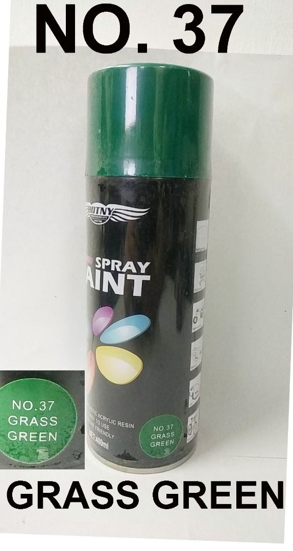 BOTNY SPRAY PAINT GRASS GREEN NO. 37 ( 400 ML PER CAN ) PRO CAR BEAUTY